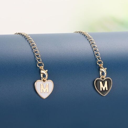 HOMICO 2PCS Heart Shaped Letter Chain Accessories for Stanley Cup Personalized Name ID Letter Chain Accessories for Stanley Tumbler in Saudi Arabia