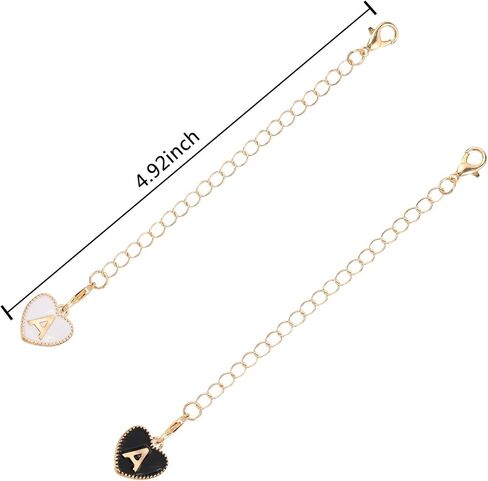 HOMICO 2PCS Heart Shaped Letter Chain Accessories for Stanley Cup Personalized Name ID Letter Chain Accessories for Stanley Tumbler in Saudi Arabia