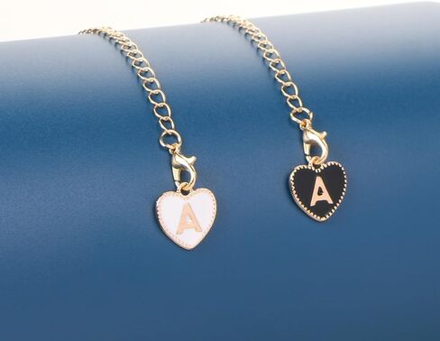 HOMICO 2PCS Heart Shaped Letter Chain Accessories for Stanley Cup Personalized Name ID Letter Chain Accessories for Stanley Tumbler in Saudi Arabia