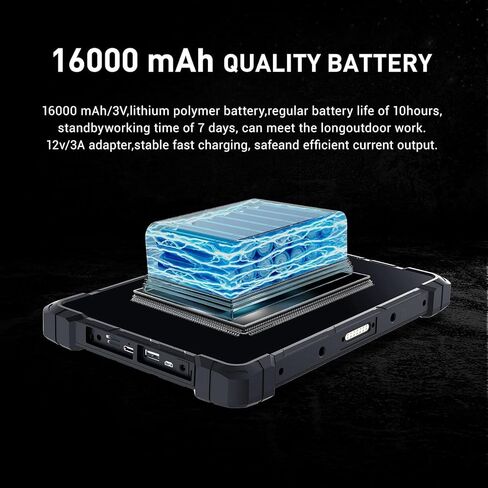10.1 Inch Rugged Tablet,Celeron N4000 4GB RAM/64GB ROM,IP67 Waterproof,16000mAh/3.7V Battery,BT 4.2,Dual Wi-Fi 5.0 in Saudi Arabia