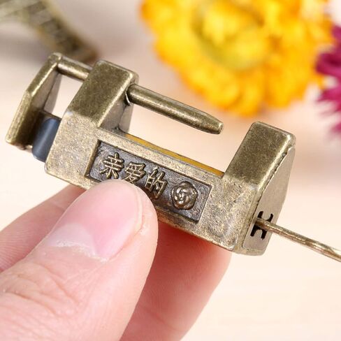 Yetaha Vintage Locks with Keys, Chinese Carved Retro Love Padlock Butterfly Latch Hasp Clasp for Jewelry Gift Boxes Cases Cabinet Drawers, with Mounting Screws in Saudi Arabia