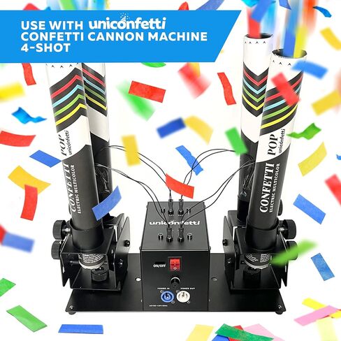ماكينة مدفع قصاصات الورق 2-Shot | ماكينة نفخ القصاصات الورقية مع جهاز تحكم عن بعد لاسلكي وتحكم DMX للحفلات الموسيقية والحفلات والمناسبات الخاصة in Kuwait