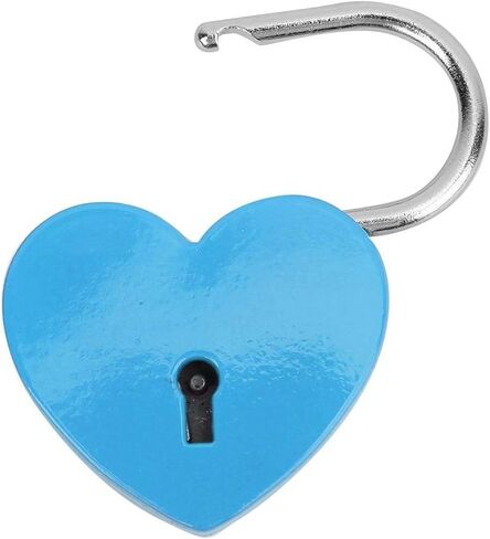 Treasure Chest Padlock,Mini Love Heart Shaped Metal Lock Colorful Diary Book Security Padlock with Key for Jewelry Box Purse Handbag Cabinet Lockers Letter Box Keyed Padlocks (Gold) in Saudi Arabia