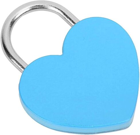 Treasure Chest Padlock,Mini Love Heart Shaped Metal Lock Colorful Diary Book Security Padlock with Key for Jewelry Box Purse Handbag Cabinet Lockers Letter Box Keyed Padlocks (Gold) in Saudi Arabia