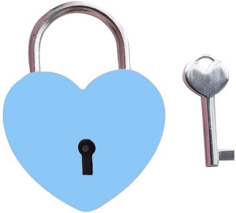 Treasure Chest Padlock,Mini Love Heart Shaped Metal Lock Colorful Diary Book Security Padlock with Key for Jewelry Box Purse Handbag Cabinet Lockers Letter Box Keyed Padlocks (Gold) in Saudi Arabia