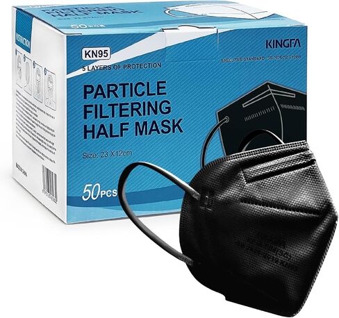 Kingfa KN95 Face Mask 50 Pcs Disposable Respirator 5-Ply Layer | GB2626-2019 Compliant in Saudi Arabia