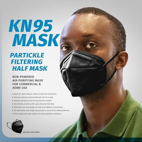 Kingfa KN95 Face Mask 50 Pcs Disposable Respirator 5-Ply Layer | GB2626-2019 Compliant in Saudi Arabia