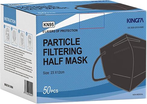 Kingfa KN95 Face Mask 50 Pcs Disposable Respirator 5-Ply Layer | GB2626-2019 Compliant in Saudi Arabia