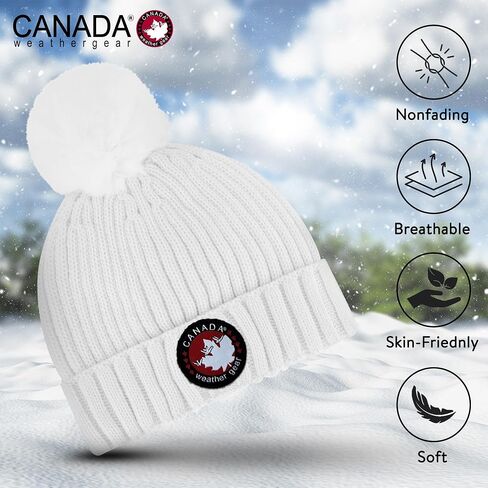 Women's Winter Hat & Gloves Set - Cozy Warm Fur Lined Beanie for Women & Snow Cap - Soft & Stretchy Beanie with Extra Warmth in Saudi Arabia
