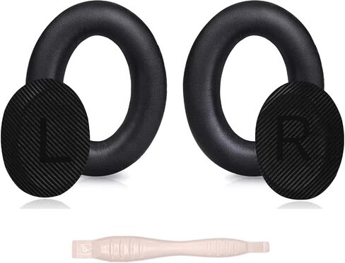 Earpads Cushions for Bose QC25,Bose Replacement Ear Pads for Bose QuietComfort 15 QC25 QC2 QC35/Ae2 Ae2i Ae2w/Sound True & Sound Link Around-Ear Series. Soft Protein Leather (P-QC25-B) in Saudi Arabia