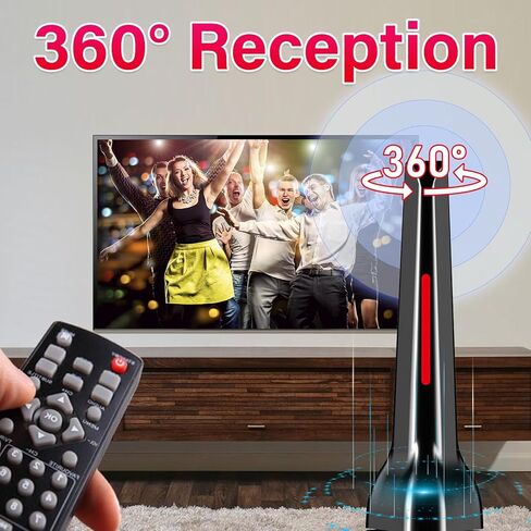 TV Antenna for Smart TV，TV Antenna for Local Channels, Indoor digital TV antenna for 4K 1080P channels，Indoor HDTV Antenna with Strong Magnetic Base, Omnidirectional TV antenna（White Stripes） in Saudi Arabia