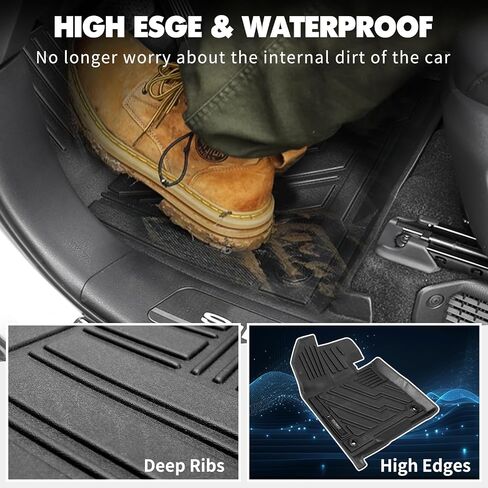 Backrest Mat Compatible for 2021-2024 Toyota Sienna 8 Seats Back Seat Protector Trunk Liner All Weather Mat Black (Only for 8 Seater with Spare Tire) in Saudi Arabia