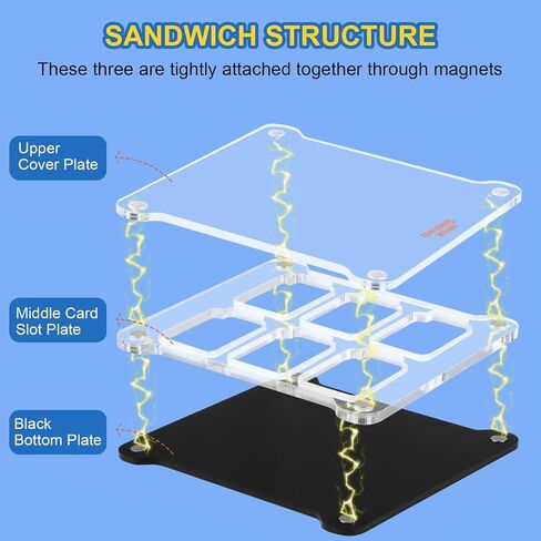 Desing Wish Acrylic Frame Switch Game Case Compatible with Nintendo Switch Games Cards Switch Card Holder Case with 18 Card Slots in Kuwait