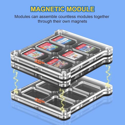 Desing Wish Acrylic Frame Switch Game Case Compatible with Nintendo Switch Games Cards Switch Card Holder Case with 18 Card Slots in Kuwait