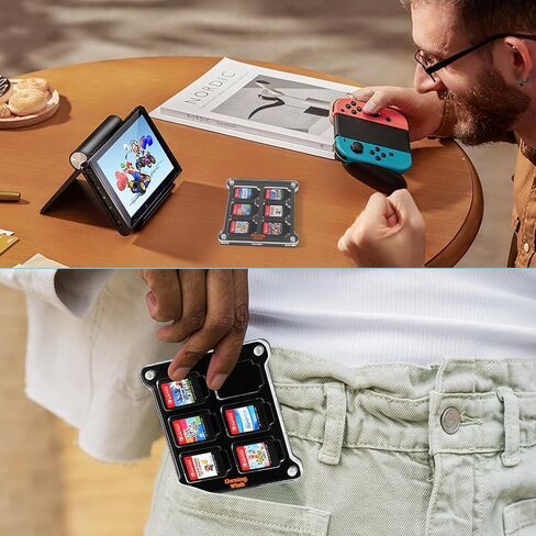Desing Wish Acrylic Frame Switch Game Case Compatible with Nintendo Switch Games Cards Switch Card Holder Case with 18 Card Slots in Kuwait
