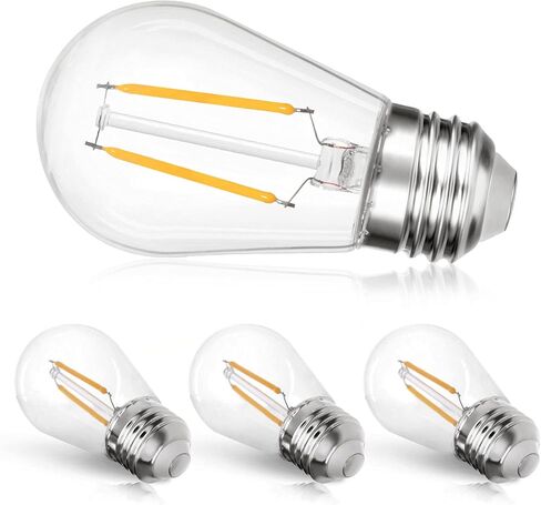 addlon LED Replacement Bulbs 1W S14,15 Pack Waterproof E17 Screw Base for Outdoor LED String Lights Shatterproof in Kuwait