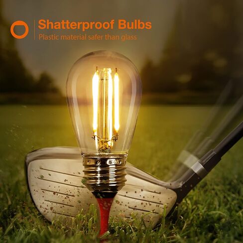 addlon LED Replacement Bulbs 1W S14,15 Pack Waterproof E17 Screw Base for Outdoor LED String Lights Shatterproof in Kuwait