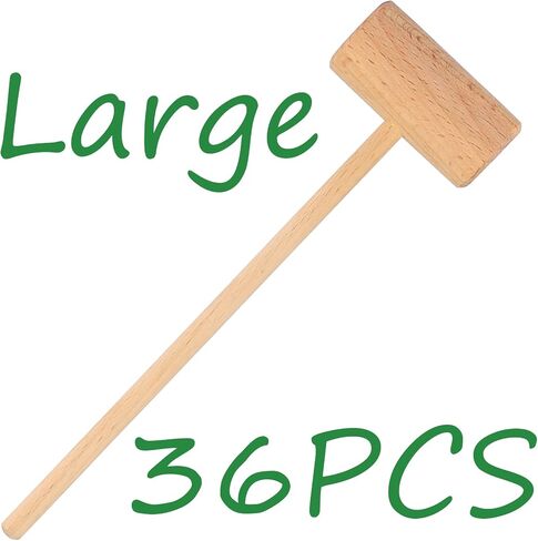 8.26" Wooden Crab Mallets Crab Hammers Lobster Seafood Crackers (16 Pcs) in Saudi Arabia