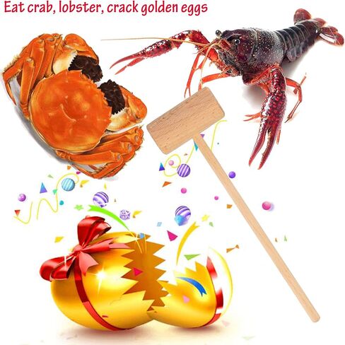 8.26" Wooden Crab Mallets Crab Hammers Lobster Seafood Crackers (16 Pcs) in Saudi Arabia
