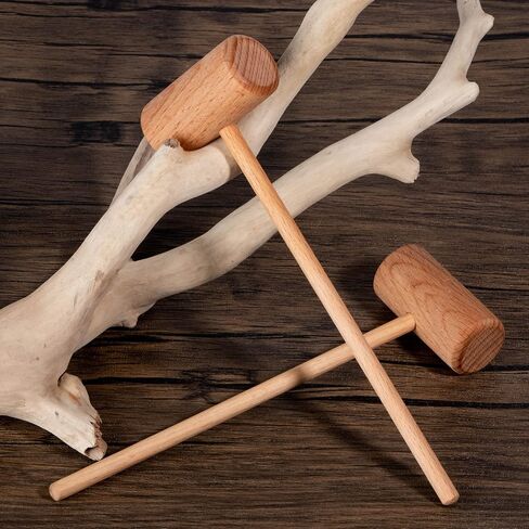 8.26" Wooden Crab Mallets Crab Hammers Lobster Seafood Crackers (16 Pcs) in Saudi Arabia