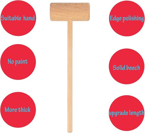 8.26" Wooden Crab Mallets Crab Hammers Lobster Seafood Crackers (16 Pcs) in Saudi Arabia