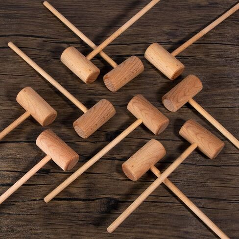 8.26" Wooden Crab Mallets Crab Hammers Lobster Seafood Crackers (16 Pcs) in Saudi Arabia
