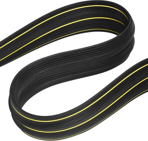 Floor Cable Cover, 6.5 ft Cord Cover for Wires on Floor, Extension Cord Wire Covers Outdoor Cord Hider Floor Cable Protector Management, 3 Channels Heavy Duty PVC Duct, Black in Saudi Arabia