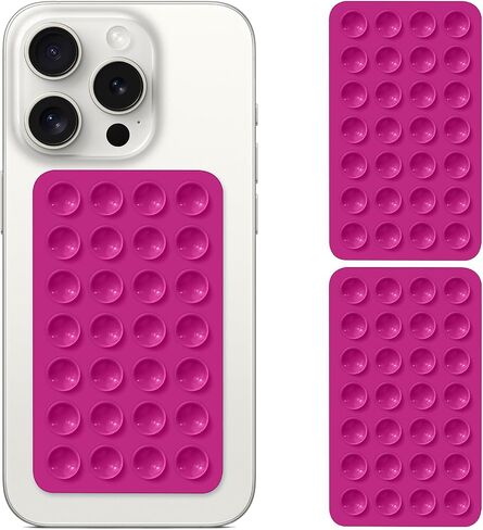 Silicone Double-Sided Suction Phone Case Detachable Mount for iPhone and Android Cellphones, Strong Adhesion Holder Hands Free for Selfies and Videos - Baby Pink in Saudi Arabia