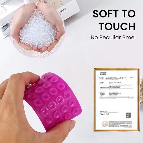 Silicone Double-Sided Suction Phone Case Detachable Mount for iPhone and Android Cellphones, Strong Adhesion Holder Hands Free for Selfies and Videos - Baby Pink in Saudi Arabia
