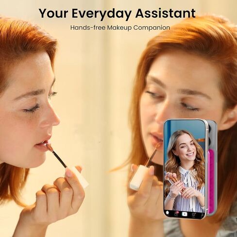 Silicone Double-Sided Suction Phone Case Detachable Mount for iPhone and Android Cellphones, Strong Adhesion Holder Hands Free for Selfies and Videos - Baby Pink in Saudi Arabia