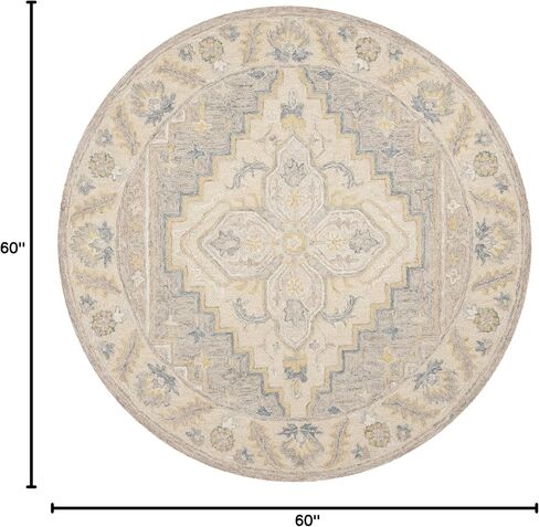 سجادة عداء من مجموعة Safavieh Micro-Loop - 2'3" x 7'، بيج ورمادي، صوف مصنوع يدويًا، مثالية للمناطق ذات حركة المرور العالية في غرفة المعيشة وغرفة النوم (MLP602B) in Saudi Arabia
