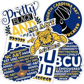 Desert Cactus North Carolina A&T State University Sticker Aggies NC A&T Stickers Vinyl Decals Laptop Water Bottle Car Scrapbook (T2 HBCU-C)