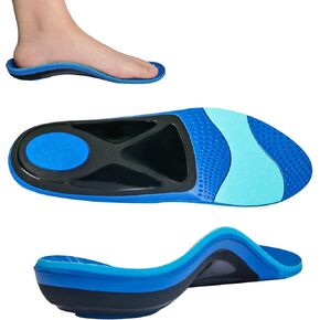 RooRuns Heavy Duty Plantar Fasciitis Arch Support Insoles Inserts Men Women, Orthotic Inserts Shoe for Flat Feet, Heel Spurs, High Arches, OverPronation, Metatarsalgia, Foot Pain Relief, L