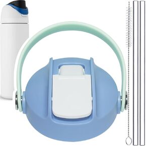 Acemoo Replacement Cap for Owala Freesip Water Bottle 16oz 24oz 32oz 40oz, 1 Lid, 2 Straw, 1 Cleaning Brush, Top Detachable Gasket, BPA Free