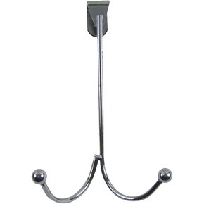 Treasure Gurus 2 Prong Over Door Metal Space Saving Closet Bedroom Hook Clothes Coat Rack Bathroom Towel Hanger Hat Holder