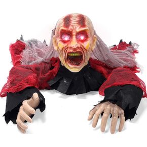 Halloween Decorations Sound Activated Zombie Groundbreaker with Sound and Light, Decor Props for Outdoor, Yard, Patio and Haunted House in Kuwait