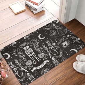 Soft Bath Mats Halloween Blood Splatter Bloodstain Horror Non-Slip and Quick-Drying Rugs for Kitchen Bedroom and Indoor Use - 16x24 Inches