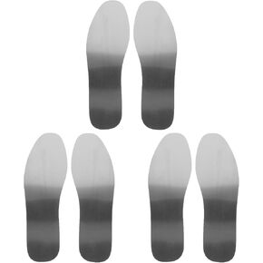 3 Pairs Stainless Steel Insole Mens Shoe Insoles Shoe Insert Insoles Men Shoe Insoles Women Shoe Insoles for Women Roller Shoes Insoles for Women Men Shoes Insoles Boot Inserts