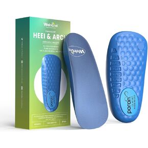 Welnove Memory Foam Heel Insert,Plantar Fasciitis Insoles for Heel Pain - Shock Absorption & Extra Cushioning Comfort Heel Inserts for Work Boot for Heel Spur Relief,Women 10.5-13 Men 8.5-12