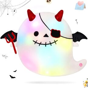 WEWILL 14'' Halloween Pumpkin Black Cat Soft Plush Pillow Big Separable Pumpkin Basket 2-in-1 Set Black Kitty for Kids Boys Girls