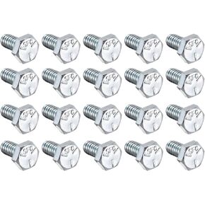 uxcell Hex Head Screw Bolts Carbon Steel 1/4"-20x1/2" Fastener Grade 5 UNC 20pcs