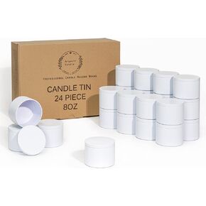 Candle Tins with Lids, 3 Wicks Candle Containers 12 Pack 14oz/420ml Seamless Bulk Candle Containers for Candle Making Supplies Wholesale Empty Candle Jars - Orange