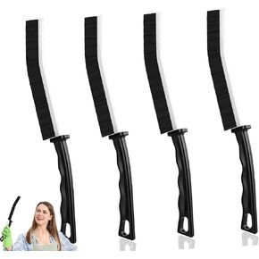 Gap Cleaning Brush，Bathroom Gap Brush,Crevice Cleaning Tool,Crevice Cleaning Tool Multifunctional Brushes for Household Use (4, Black)