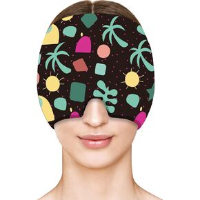 ZNÖCUETÖD Migraine Relief Cap(Size,S), Headache Relief Cap Ice Hat Cold Cap for Migraines Headache Sinus Stress, Tension, Head ice Pack Wrap Migraine Mask Ice Beanie, Hot/Cold Compression Hangover Cap
