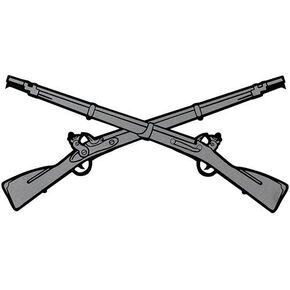 Infantry Crossed Rifles 5"x2.5" Decal