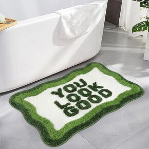 HAOCOO Get Naked Bath Mat Cute Bathroom Rugs, Soft Non Slip Irregular Shaped Bath Rug, Microfiber Absorbent Washable Small Rug Floor Mats for Bathroom Indoor Door Mat Sink Tub Shower