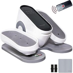 Elliptical Exercise Machine with LCD Display Monitor and Remote Control, Under Desk Elliptical Training Machines for Home or Office, Ultra Silent Electric Seated Leg Exerciser for Seniors