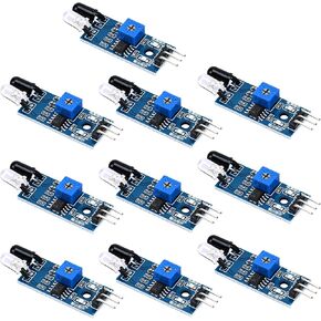 10pcs IR Infrared Obstacle Avoidance Sensor Module for Smart car Robot 3 Wire Photoelectric Reflection Sensor