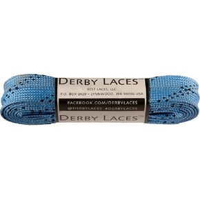 Derby Laces Sky Blue - Flat, 10mm wide, for Boots, Skates, Roller Derby, and Hockey Skates