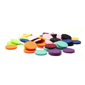 mEssentials Premium Quality 60pcs - 22mm Diameter, 3mm Thick Essential Oil Aromatherapy Necklace and Bracelet Diffuser Refill Pads (10 Assorted Colors)